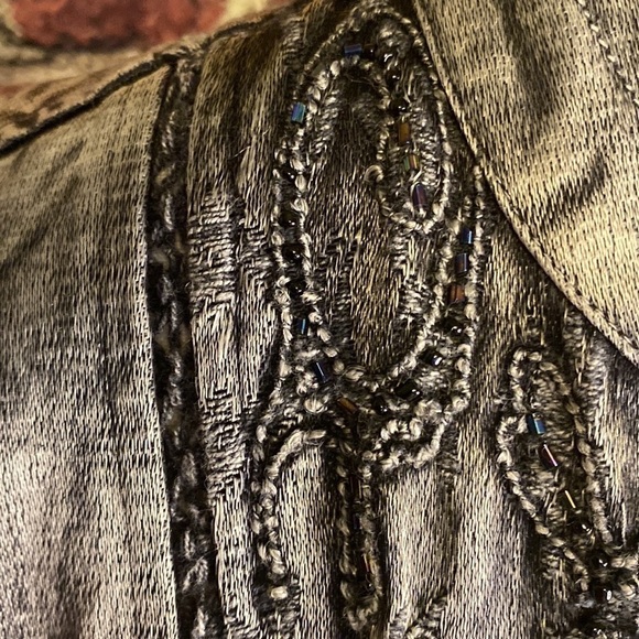 Vintage Flashback Embroidered Embellished Crochet Boho Gypsy 90s Vest Size S - Picture 12 of 17